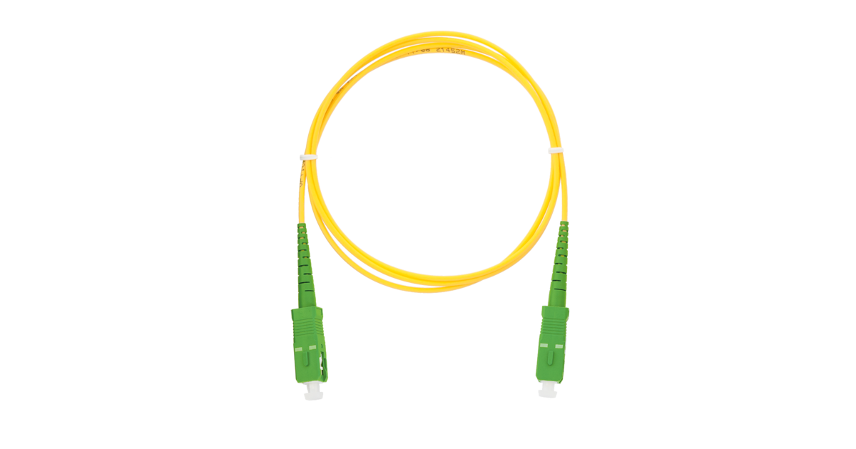 2m Singlemode Simplex Fiber Optic Cable 9/125 SC/APC to SC/APC